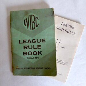 VINTAGE 1963-64 WBC WOMAN’S INTER. BOWLING CONGRESS LEAGUE RULE BOOK